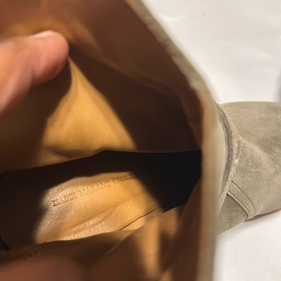 ETOILE ISABEL MARANT WESTERN ANKLE SUEDE BOOTIE SIZE 35 COLOR OLIVE GREEN - Picture 7 of 16